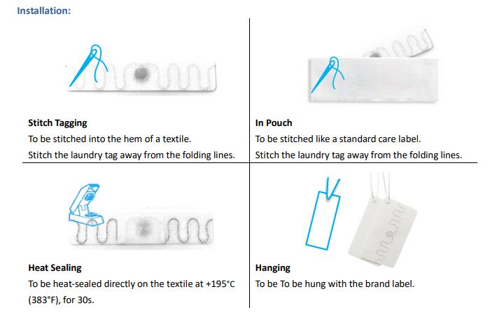 HUAYUAN HLT RFID Laundry Tag Installation Instructions